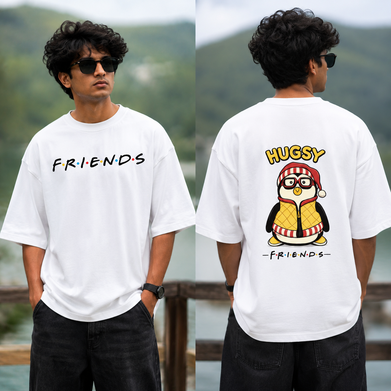 Friends Hugsy Terry Oversized Tee