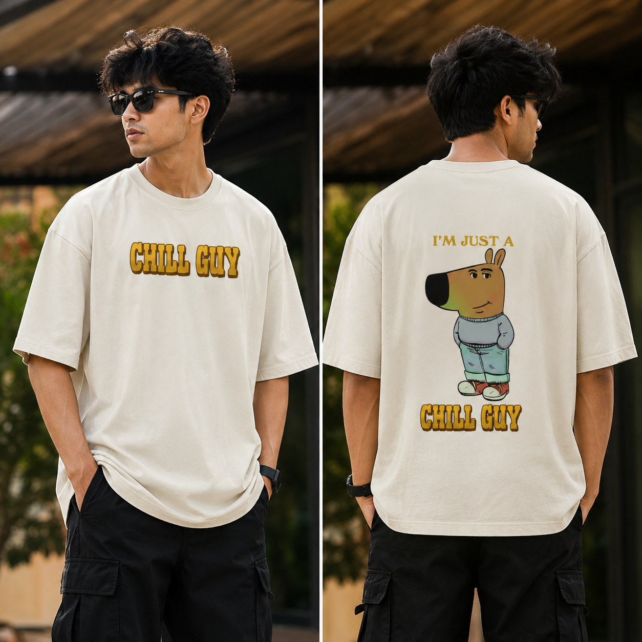 Chill Guy Terry Oversized Tee