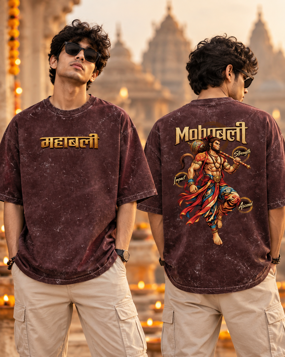 Mahabali Acid Washed Oversized Tee