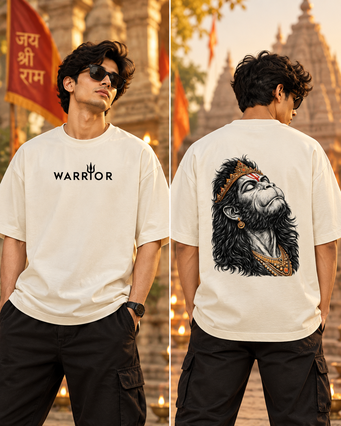 Warriror(Hanuman) Terry Oversized Tee