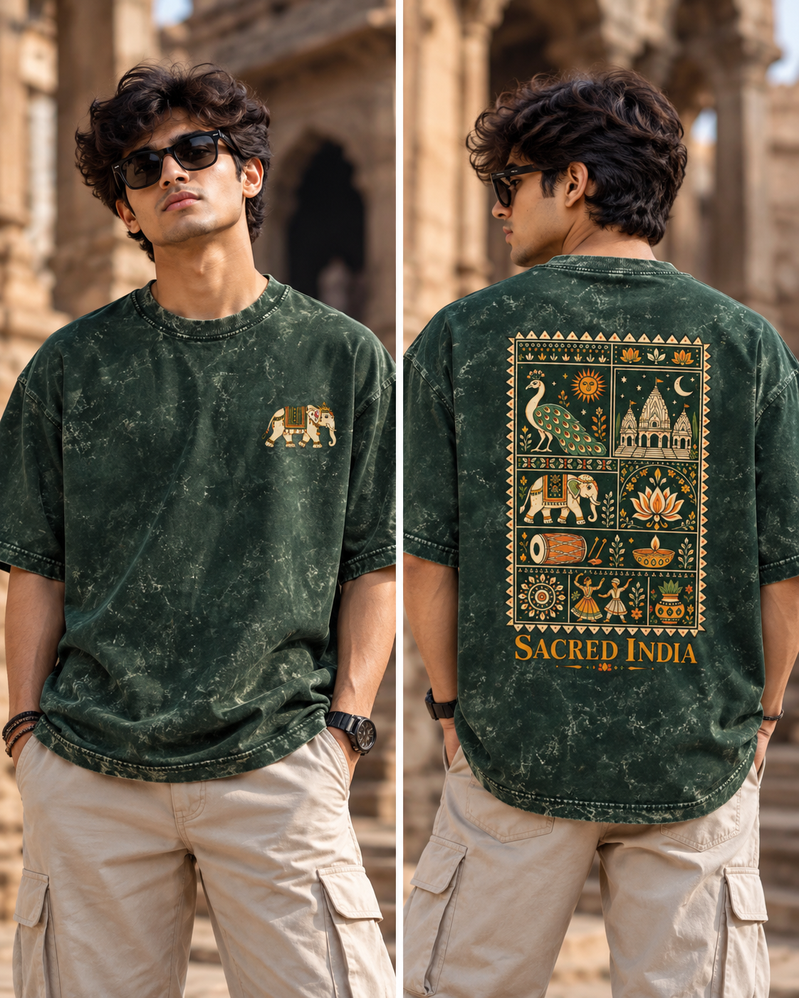 India Acid Washed Oversized Tee