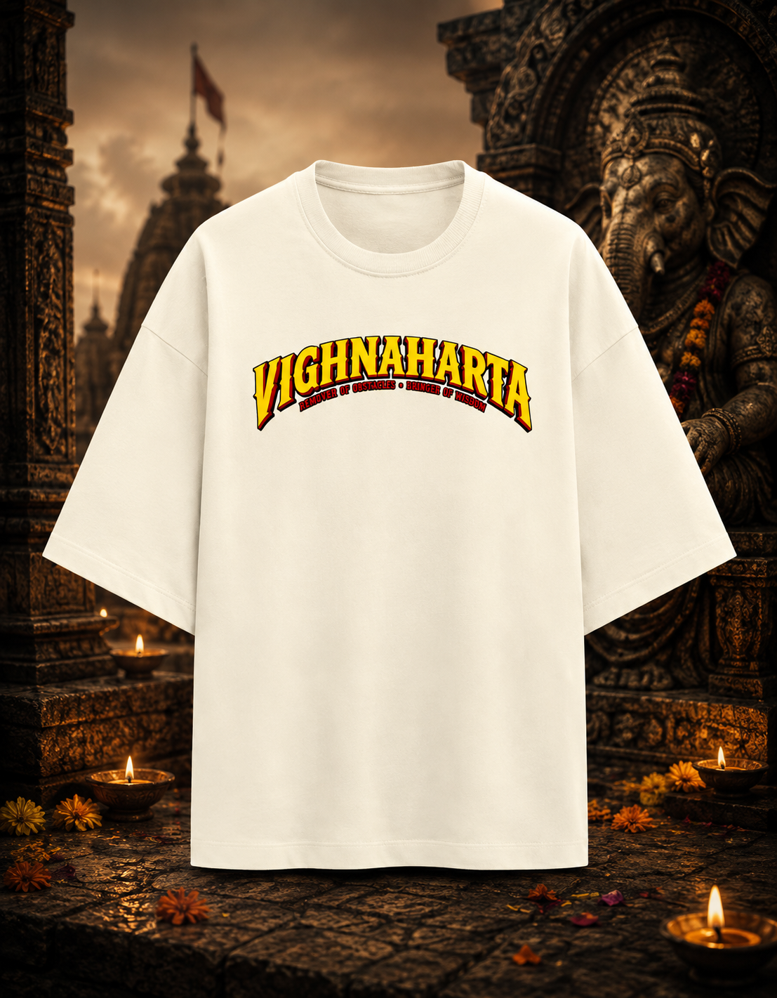 Vighanharta (Ganesha) Terry Oversized Tee