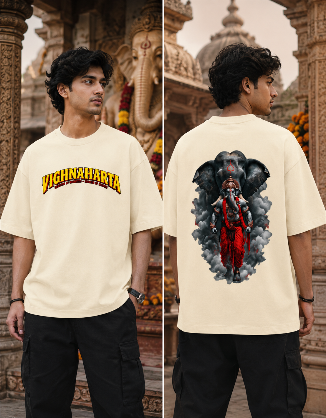 Vighanharta (Ganesha) Terry Oversized Tee
