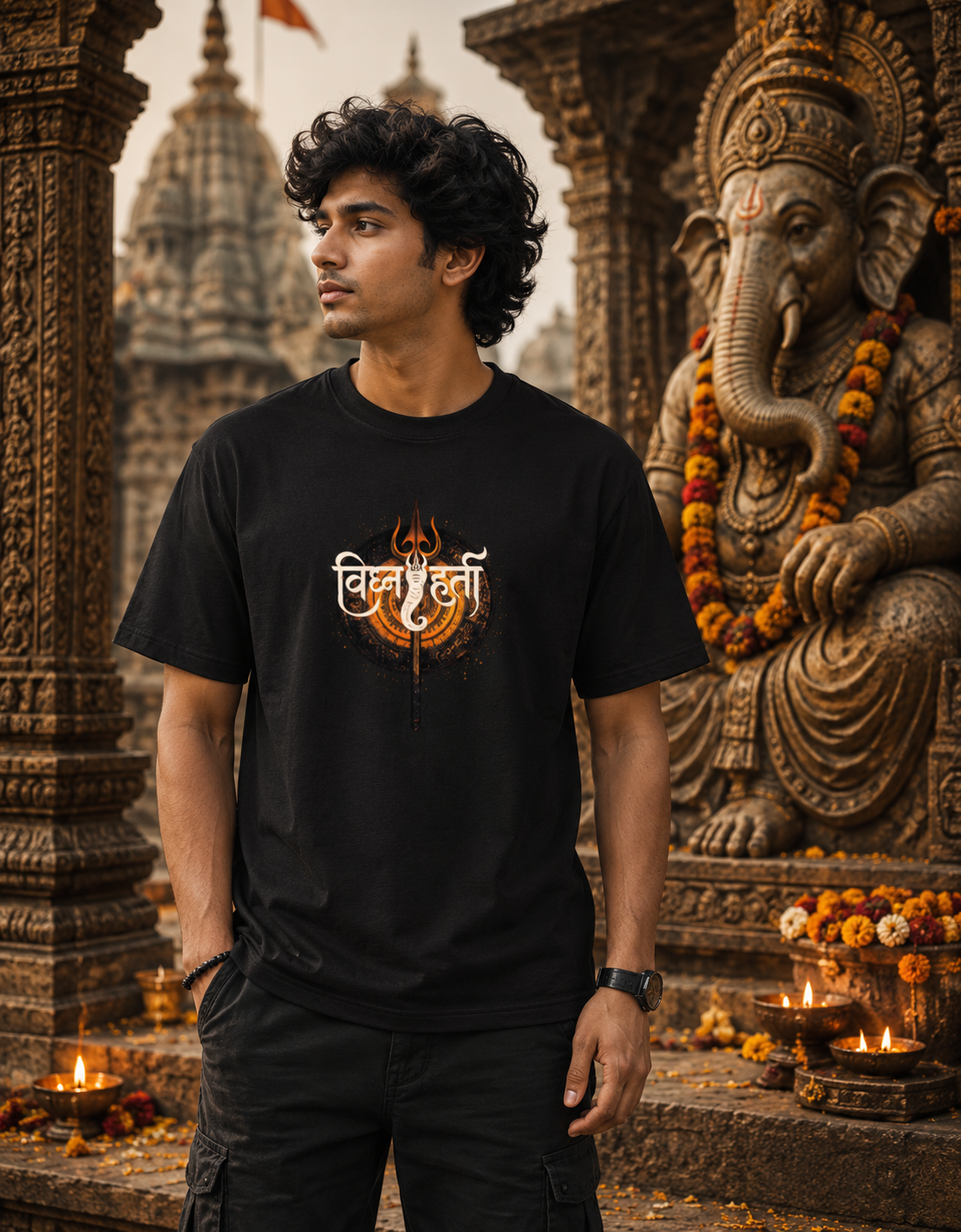 Vighanharta (Ganesha) Stretch T-shirt