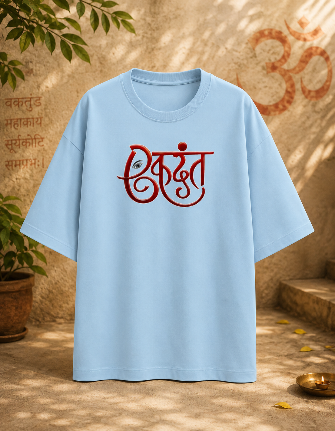 Ekdant (Ganesha) Terry Oversized Tee