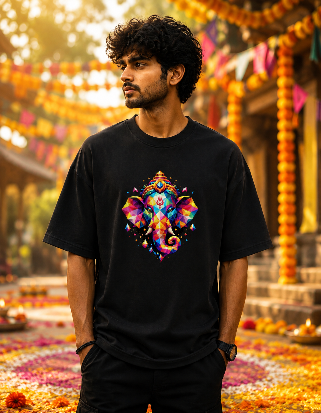 Ganpati (Ganesha) Terry Oversized Tee