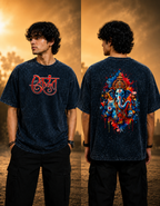 Ekdant (Ganesha) Acid Washed Oversized Tee