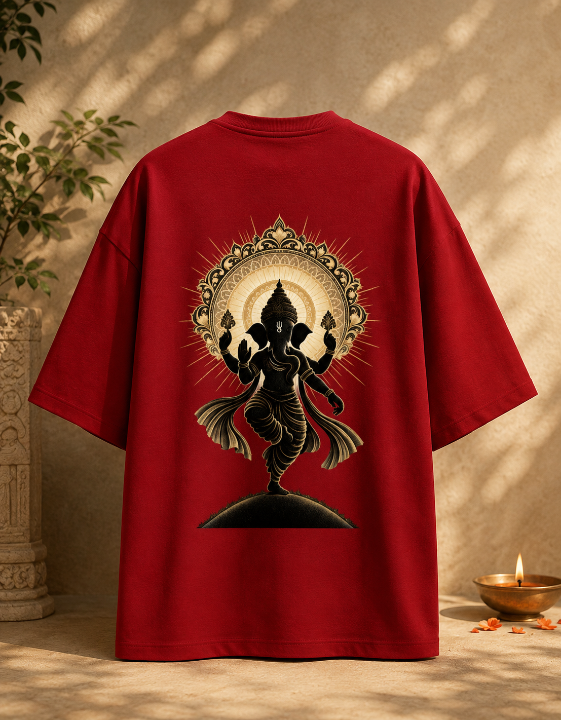 Vakratund (Ganesha) Terry Oversized Tee