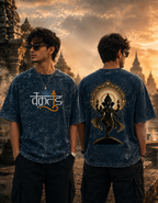 Vakratund (Ganesha) Acid Washed Oversized Tee