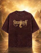 Vighnaharta (Ganesha) Acid Washed Oversized Tee