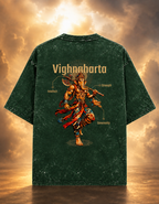 Vighnaharta (Ganesha) Acid Washed Oversized Tee