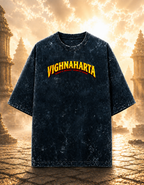 Vighnaharta(Ganesha) Acid Washed Oversized Tee