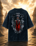 Vighnaharta(Ganesha) Acid Washed Oversized Tee