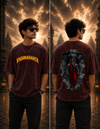 Vighnaharta(Ganesha) Acid Washed Oversized Tee