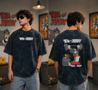 Tom and Jerry Acid Washed Oversized Tee