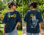 Sunflower Souled Acid Washed Oversized Tee