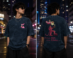 Pink Panther Acid Washed Oversized Tee