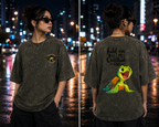 Overthinker Acid Washed Oversized Tee