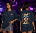 Queen Acid Washed Oversized Tee