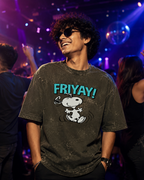 Friday Acid Washed Oversized Tee