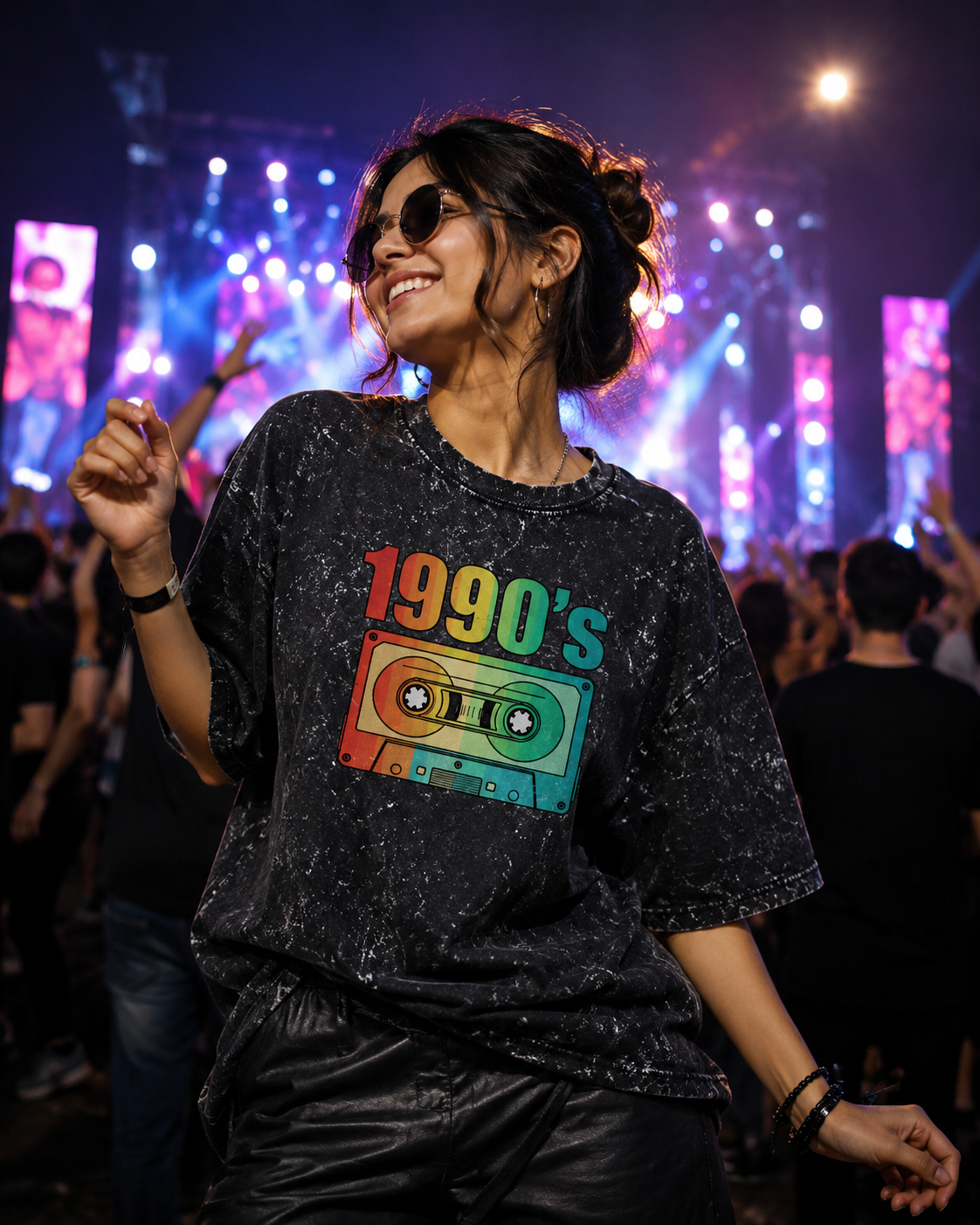 1990's Acid Washed Oversized Tee