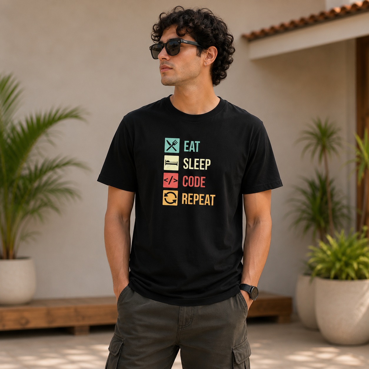 Code Repeat Stretch T-shirt