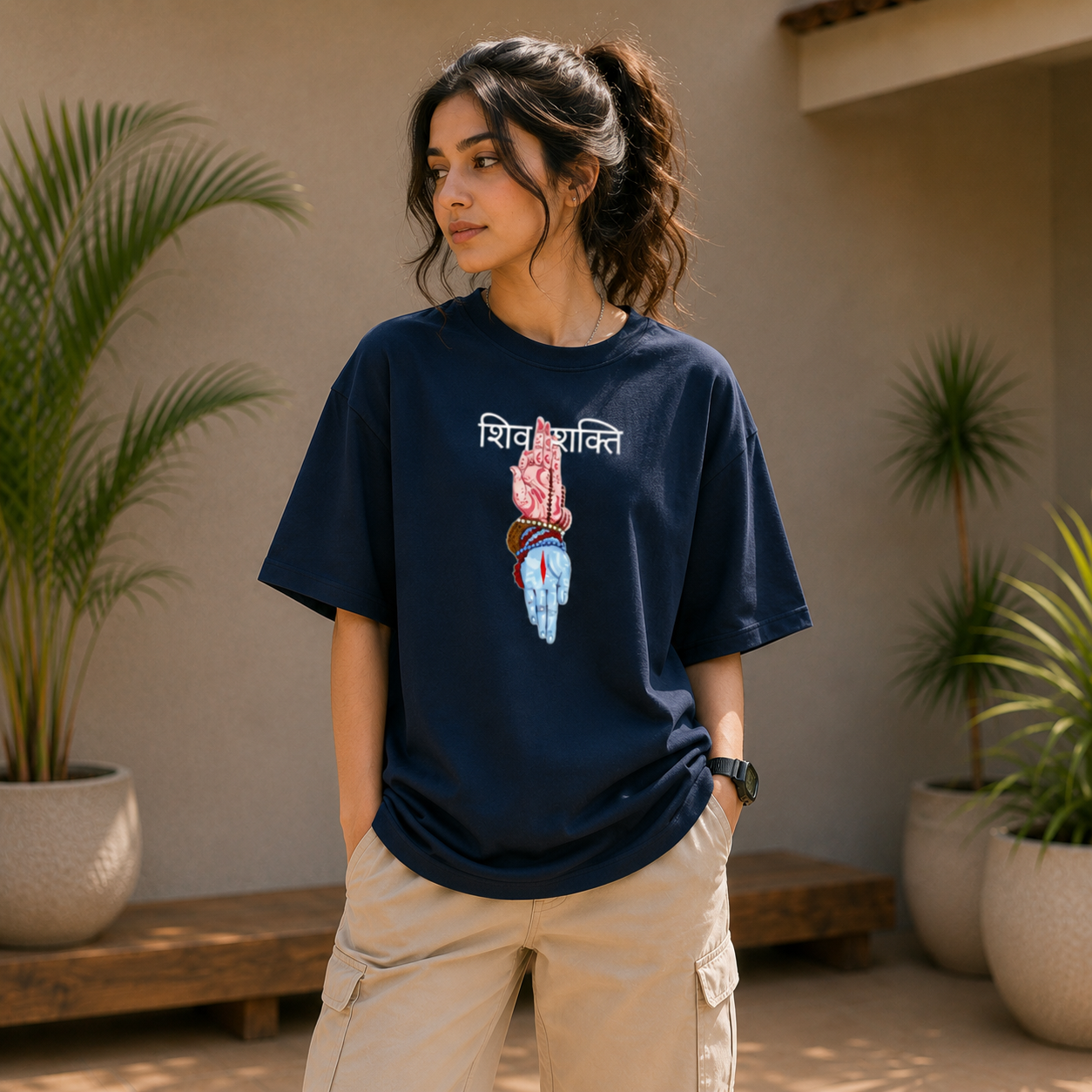 Shiv Shakti Terry Oversized Tee