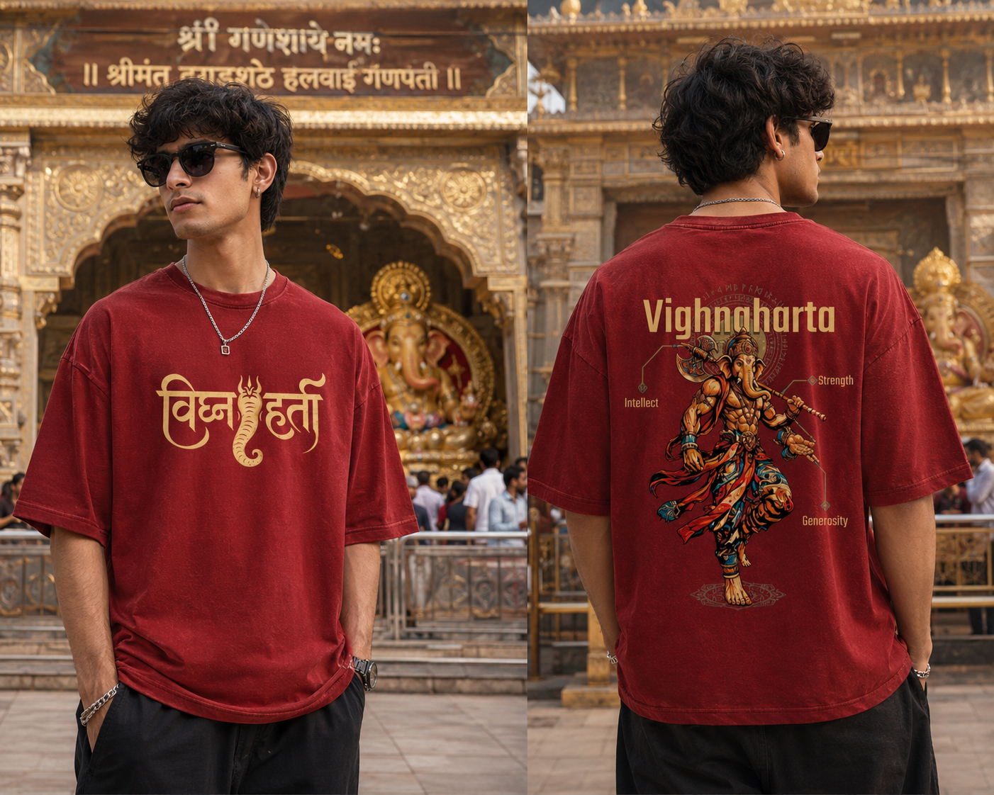 Vighnaharta Terry Oversized Tee