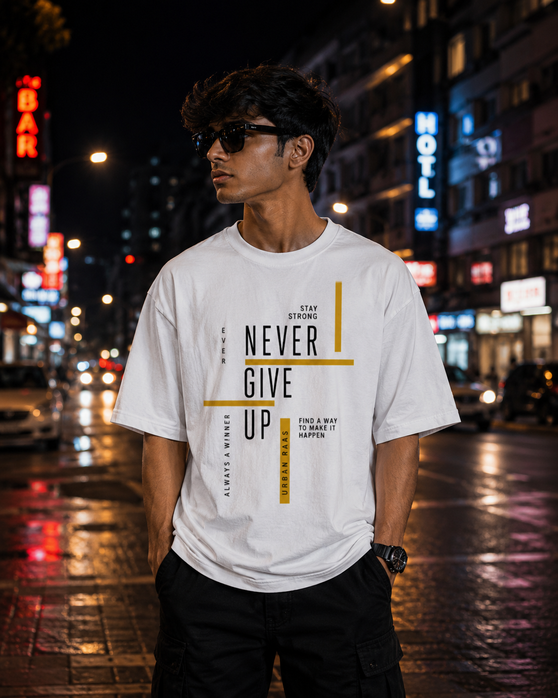 Never Give up Oversized T-Shirt