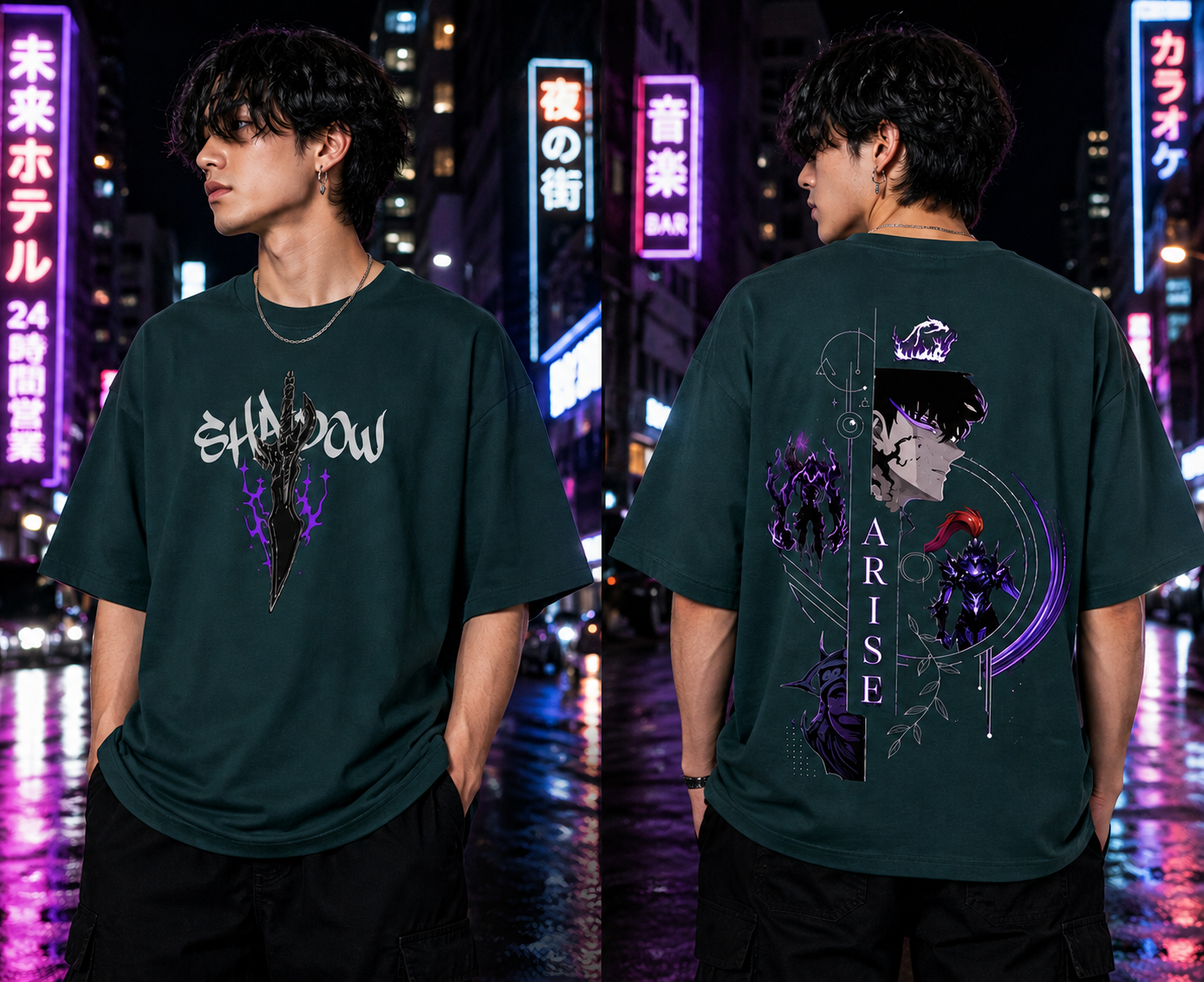 Anime Shadow Oversized T-Shirt