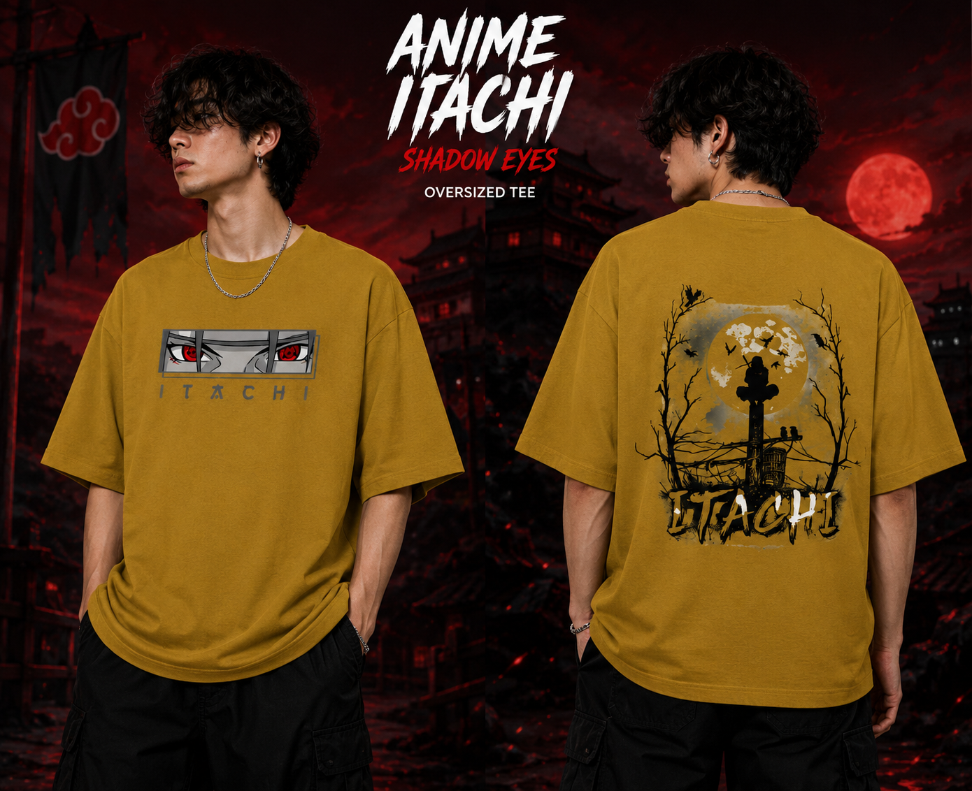 Anime Itachi Oversized T-Shirt