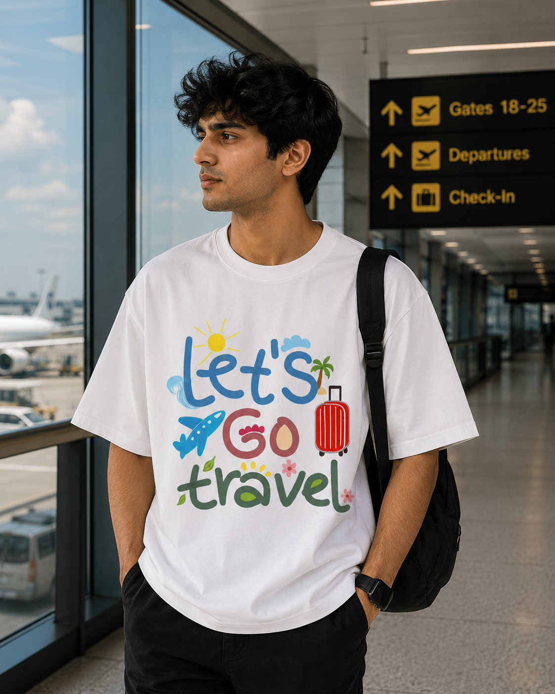 Let's Go Travel Oversized T-Shirt