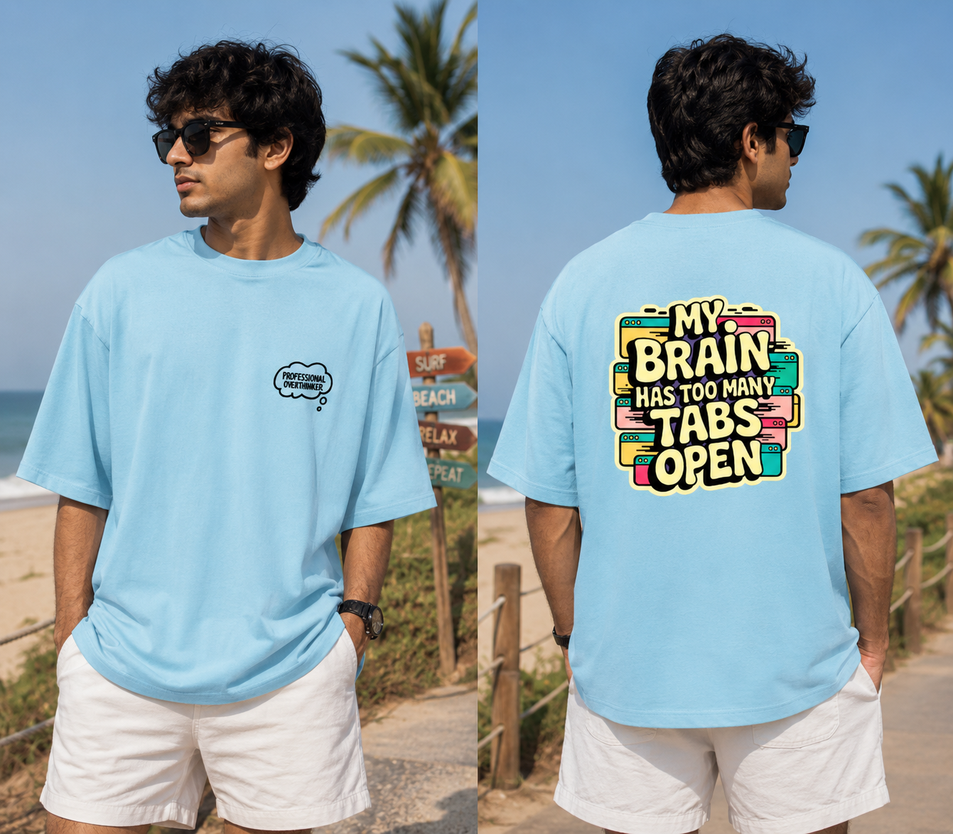 Professional Overthinker Terry Oversized Tee
