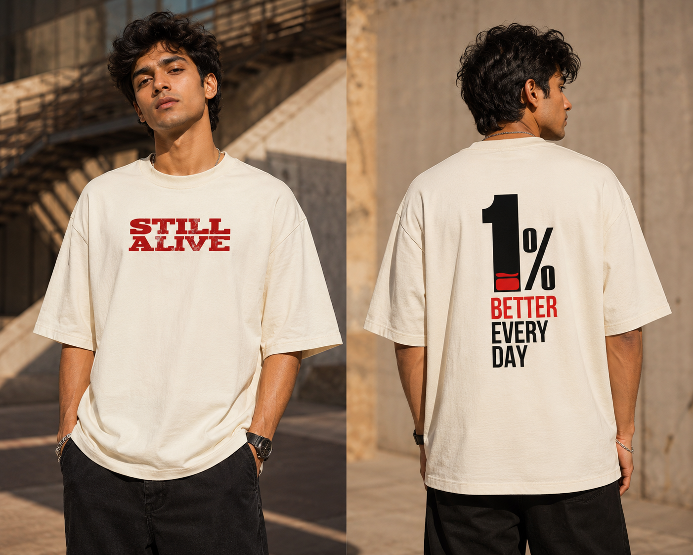 Still Alive Terry Oversized Tee
