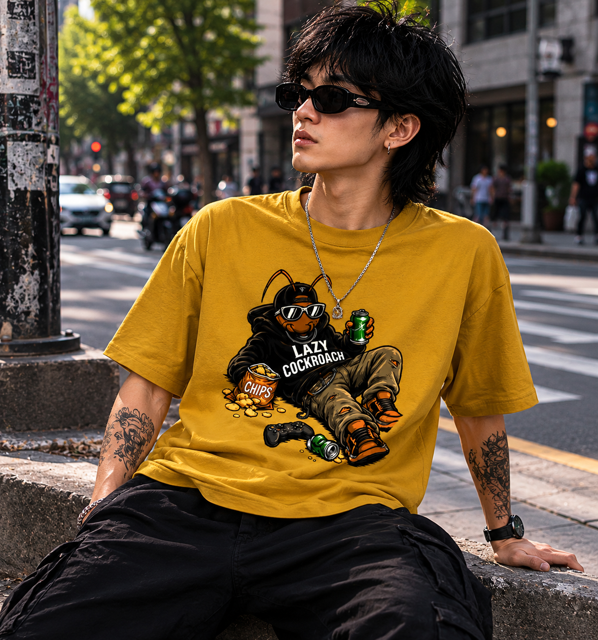 Lazy Cockroach Oversized T-Shirt