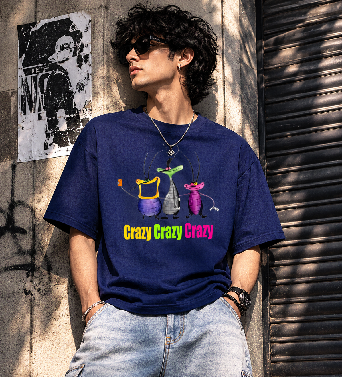 Crazy Cockroach Oversized T-Shirt