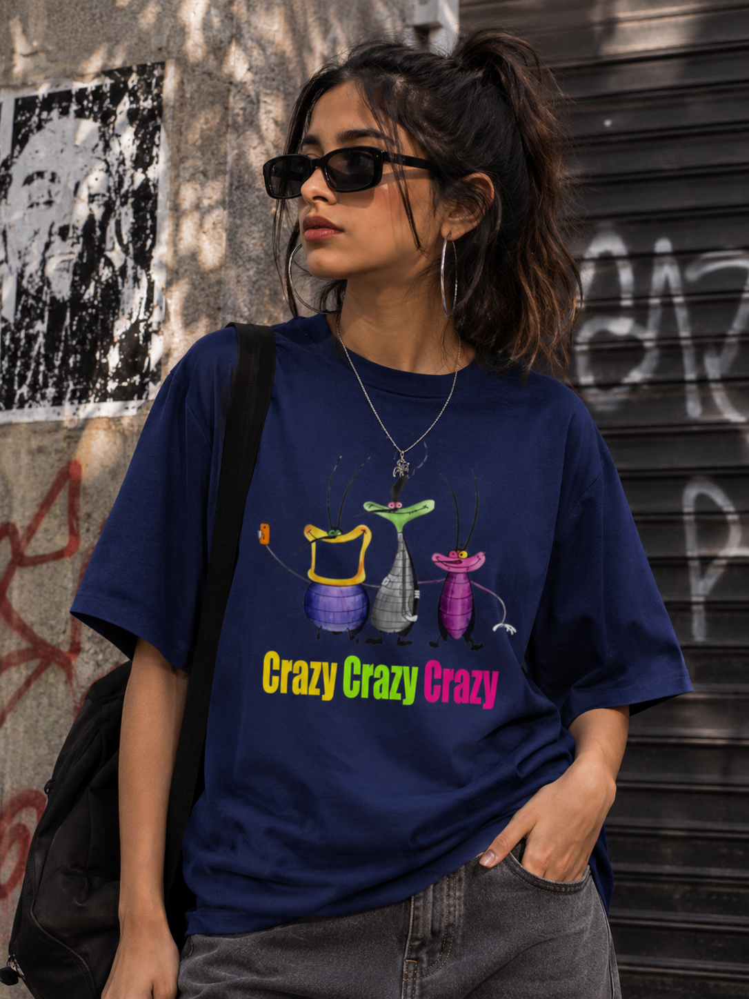 Crazy Cockroach Oversized T-Shirt