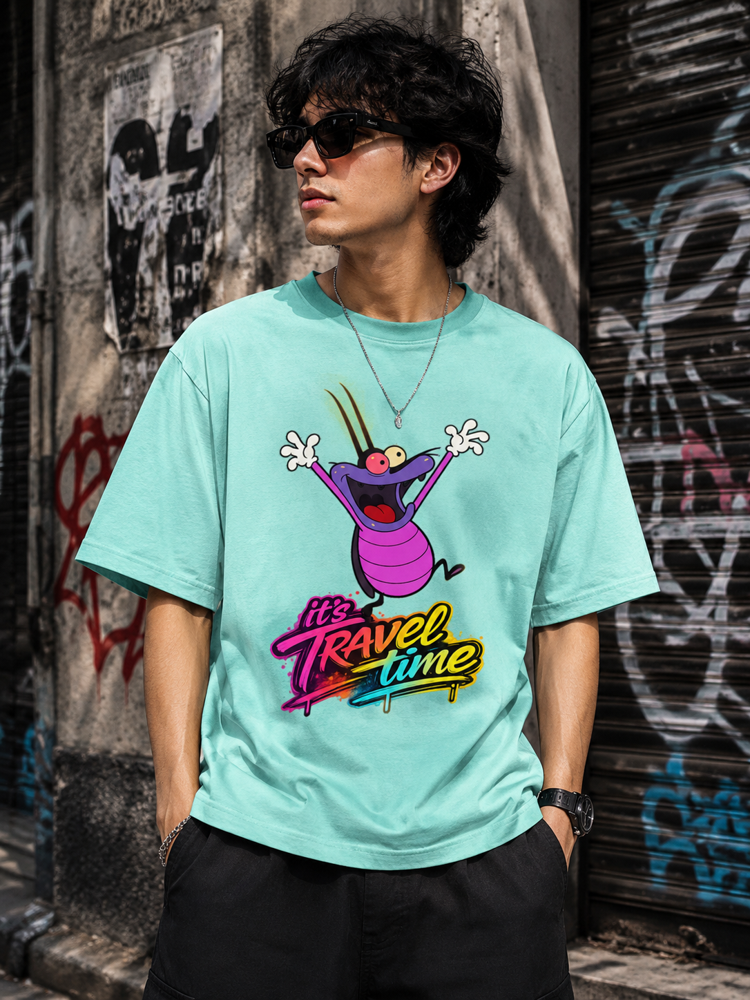 Travel Cockroach Oversized T-Shirt