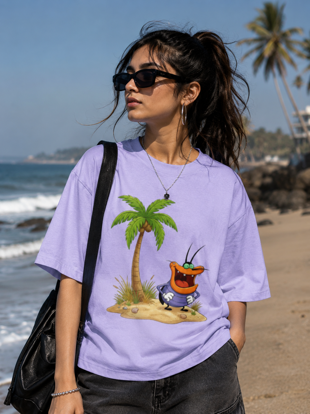 Travel Crazy Cockroach Oversized T-Shirt