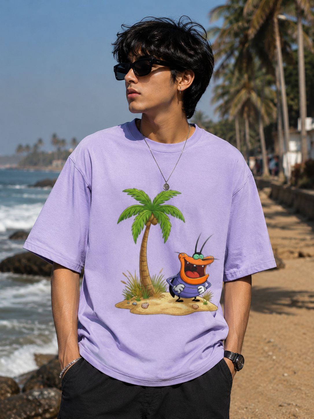 Travel Crazy Cockroach Oversized T-Shirt