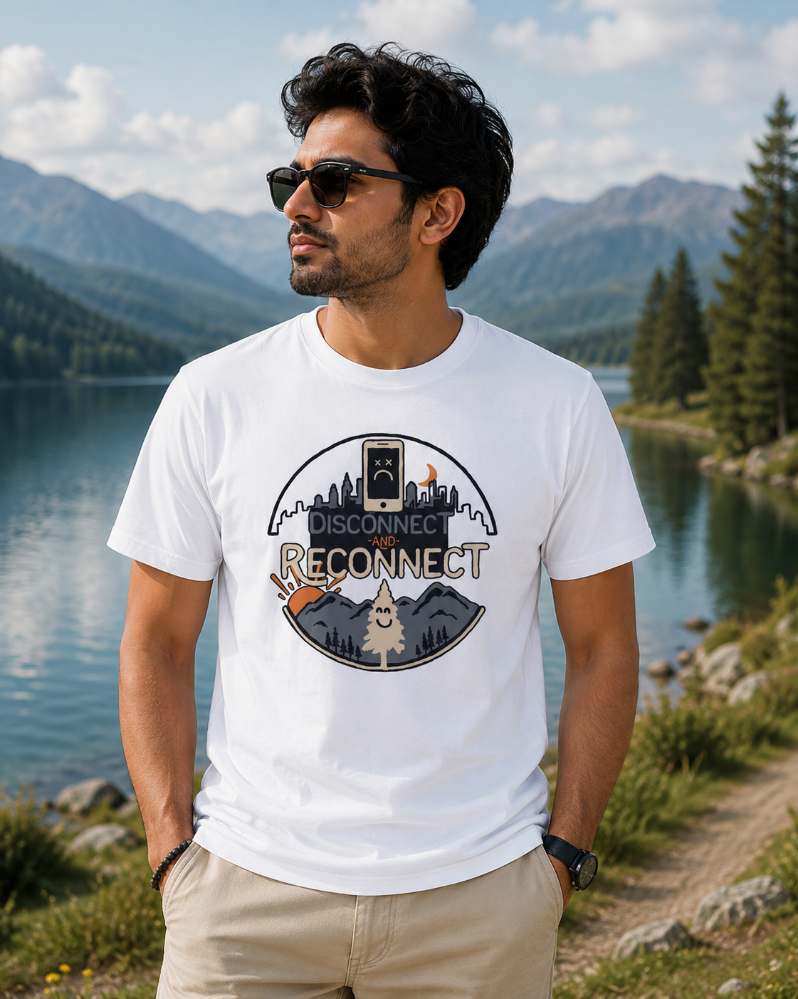 Disconnect to Reconnect Regular T-shirt