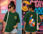 Born To Be Awesome Terry Oversized Tee