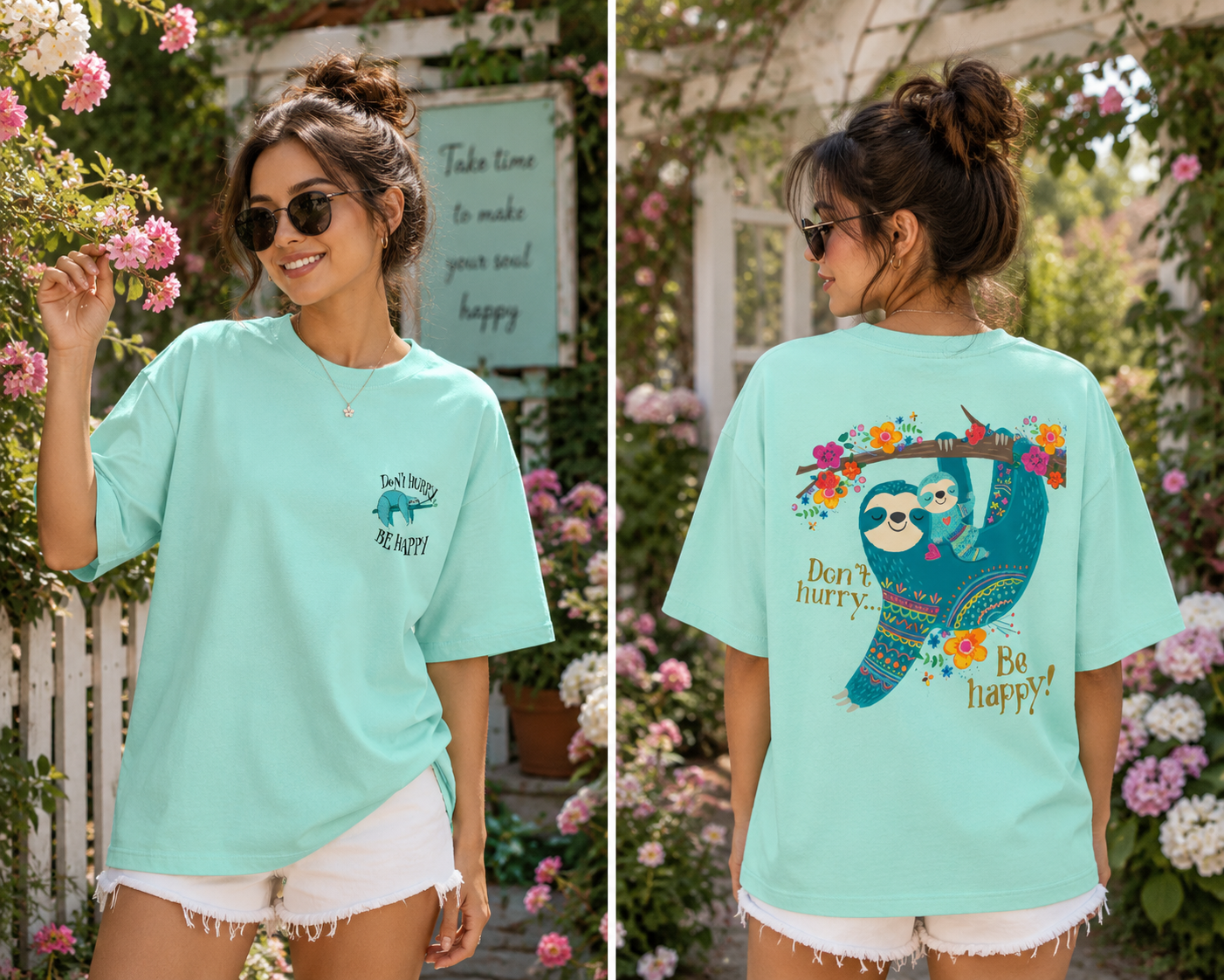 Be Happy Oversized T-Shirt
