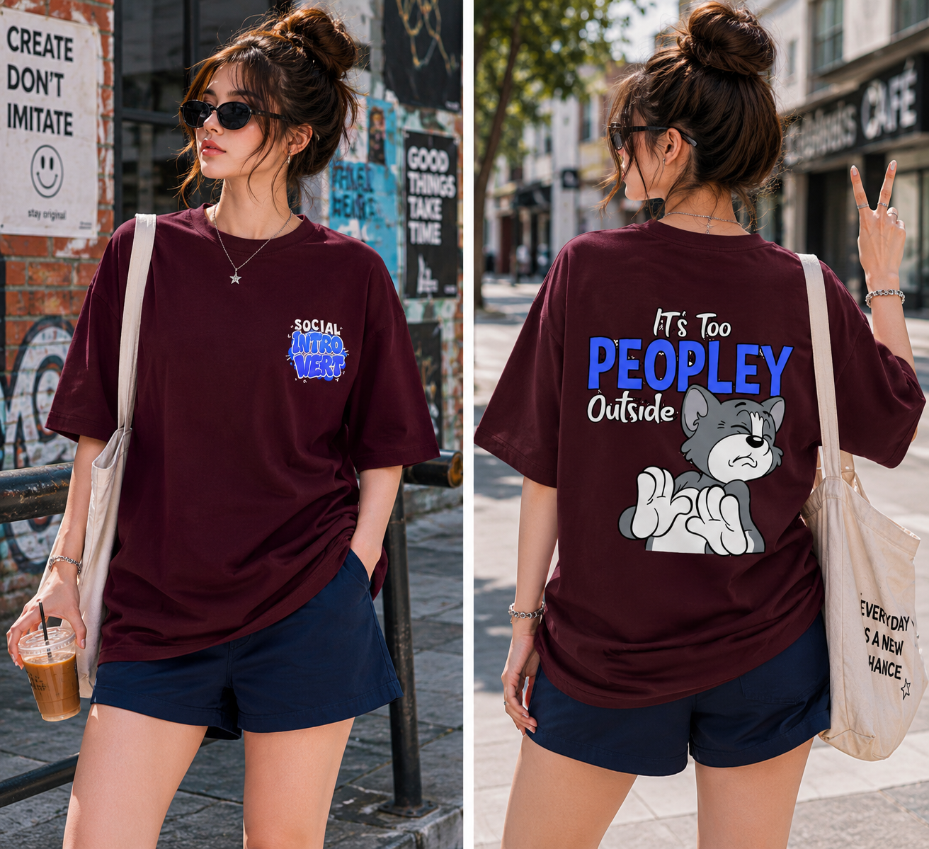 Social Introvert Oversized T-Shirt