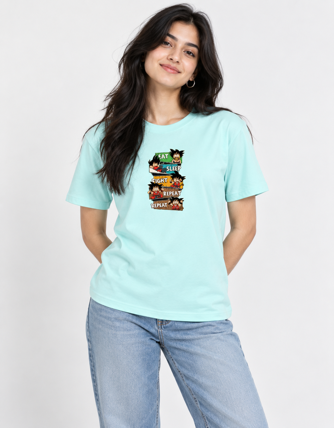 Eat Sleep Repeat Stretch T-shirt