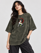 Demon Slayer Acid Washed Oversized Tee