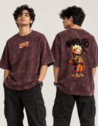 Naruto Acid Washed Oversized Tee