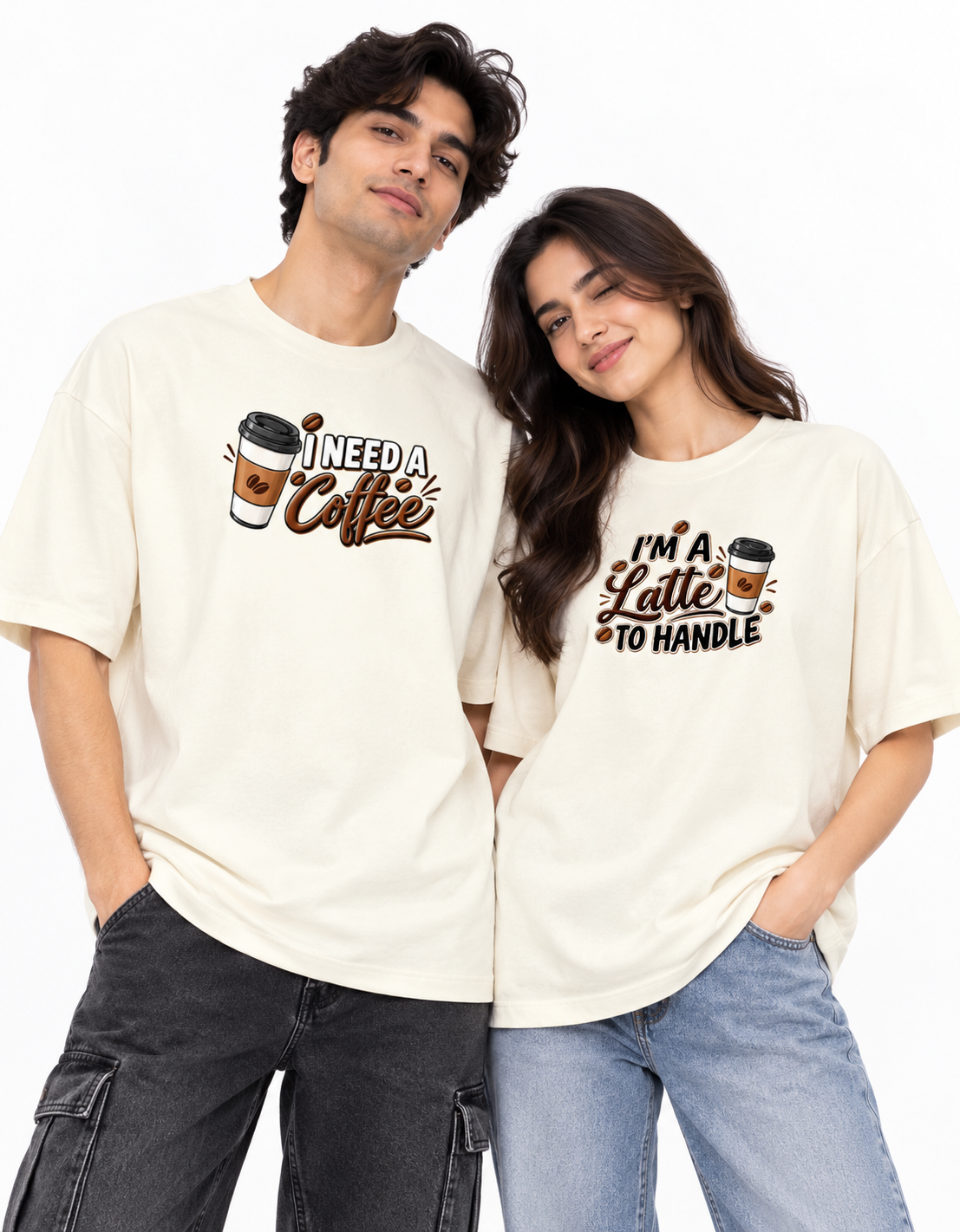 Coffee Latte Terry Oversized Tee