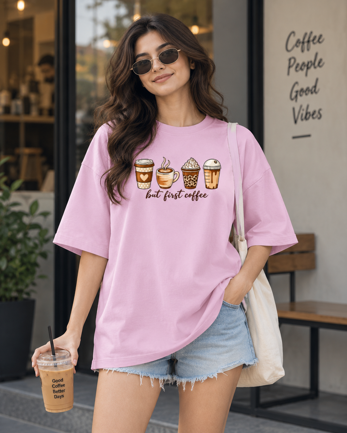 Coffee First Terry Oversized Tee