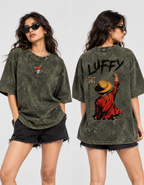 Luffy Acid Washed Oversized Tee